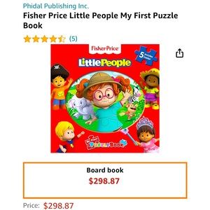 Fisher-Price Little People my first puzzle book
5 puzzles.